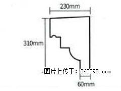产品分解图型 - 檐口线，型号：SX311-YK-3，规格：230x310mm(3) - 白城三象EPS建材 bc.sx311.cc